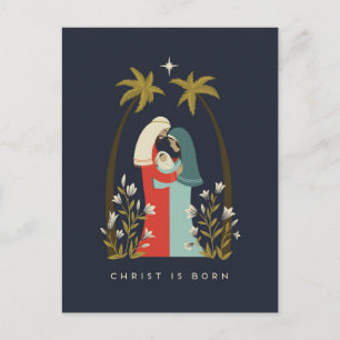 Carte de vœux Noël Christ est né