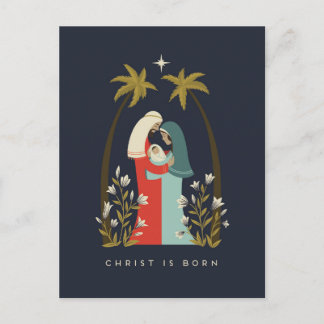 Carte de vœux Noël Christ est né