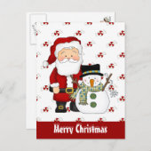 Carte de voeux Noël des amis (Devant / Derrière)