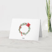 Carte de vœux Noël élégante rouge ornée de Joyeux  (Dos)