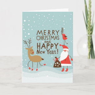 Carte de voeux Noël et Nouvel An