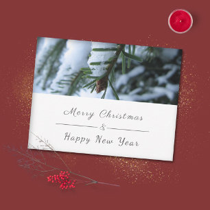 Carte de vœux Noël et Nouvel An - Photo de sapin