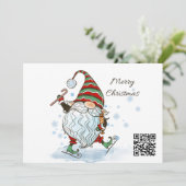 Carte de voeux Noël Gnome (Debout devant)