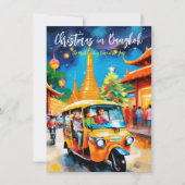 Carte de vœux « Noël loin de chez soi à Bangkok » (Devant)
