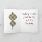 Carte de voeux Noël Quilt (Intérieur)