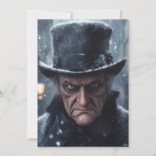 Carte de voeux Noël Scrooge (Devant)