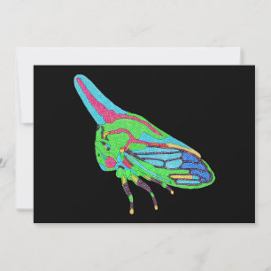 Carte de voeux (noir simple) - Chêne Treehopper