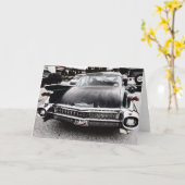 Carte de voeux noire de Cadillac (Fleur jaune)