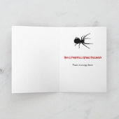 Carte de voeux noire de photo d'araignées (Intérieur)