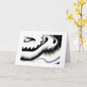 Carte de voeux noire et blanche (Fleur jaune)