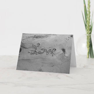 Carte de voeux noire et blanche d'amour