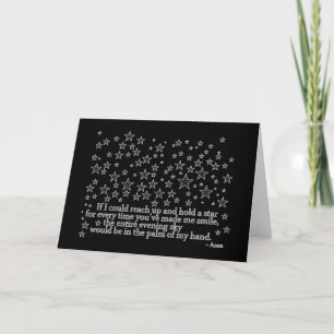 Carte de voeux noire et blanche de citation
