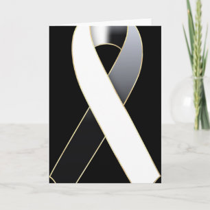 Carte de voeux noire et blanche pour la sensibilis