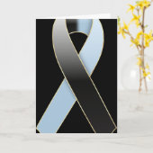 Carte de voeux noire et bleue Noir et ruban (Fleur jaune)