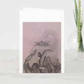 Carte de voeux noire lapin noir Inle Blank (Dos)