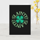 Carte de vœux noire Slainte (Fleur jaune)