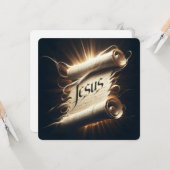 Carte de voeux "Nom du salut" (Devant/Arrière en situation)