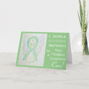 Carte de voeux non Hodgkins Lymphoma Lime Ribbon