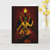 Carte de voeux/note de chèvre satanique (Fleur jaune)