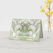 Carte de vœux / note de fleur abstraite blanche él (Fleur jaune)