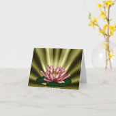 Carte de voeux/note de plaisir dorée (Fleur jaune)