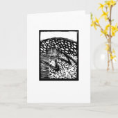 carte de voeux/note en blanc (Fleur jaune)