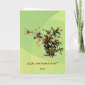 Carte de voeux/note Feuille Holly (Dos)