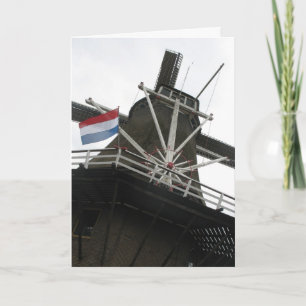 Carte de voeux/note pour le moulin à vent néerland