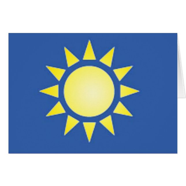 Carte de voeux/note Sun Jaune (Devant horizontal)
