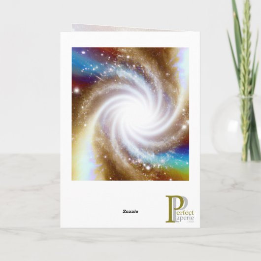 Carte de vœux/Note Vortex, Galaxies (Dos)