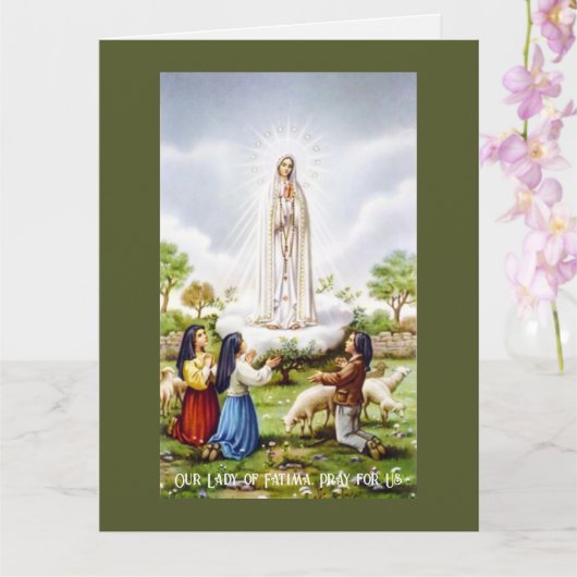 Carte de voeux Notre-Dame de Fatima (Orchidée)