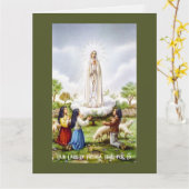 Carte de voeux Notre-Dame de Fatima (Fleur jaune)