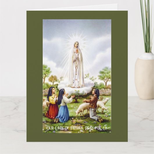 Carte de voeux Notre-Dame de Fatima (Devant)