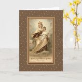 Carte de voeux Notre-Dame du Mont Carmel (Fleur jaune)