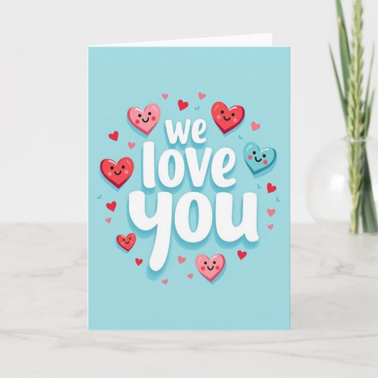 Carte de vœux « Nous vous aimons » (Devant)