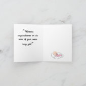 Carte de voeux Nouveau-né bébé fille (Intérieur)