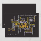 Carte de vœux Nouvel An (Devant / Derrière)