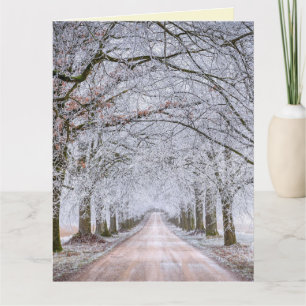CARTE DE VOEUX NOUVEL AN HIVER NEIGE