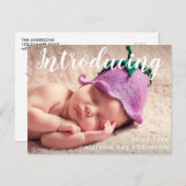 CARTE DE VOEUX | nouvelle carte de naissance photo (Devant / Derrière)