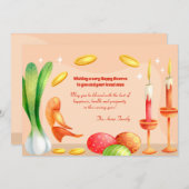 Carte de voeux Nowruz (Devant / Derrière)