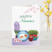 Carte de vœux Nowruz (Fleur jaune)