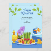 Carte de voeux Nowruz (Devant / Derrière)