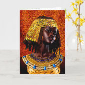 Carte de vœux Nubian Queen (Fleur jaune)