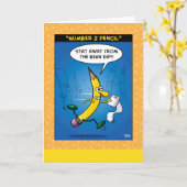 Carte de voeux "Numéro 2 crayon" (Fleur jaune)