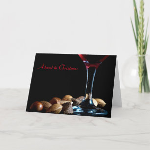 Carte de voeux nuts de vin de Noël