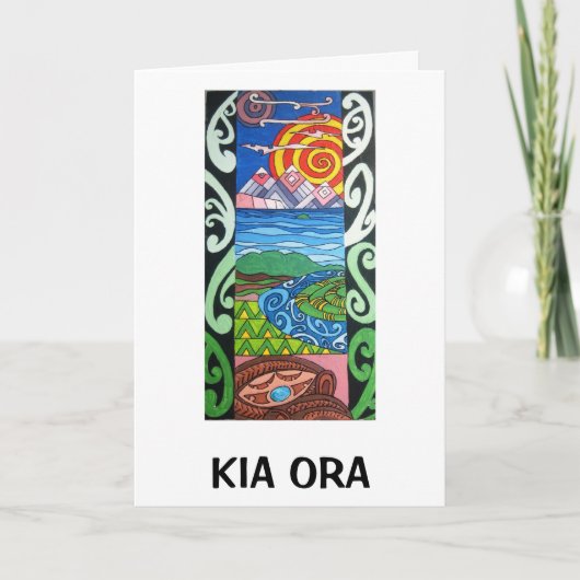 Carte de voeux - NZ- Kiaora - Arohanui (Devant)