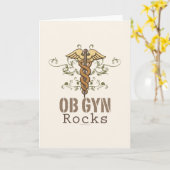 Carte de voeux OB GYN Rocks (Fleur jaune)