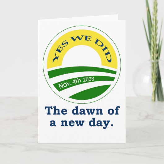 Carte de voeux Obama Victory (Devant)