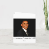 Carte de voeux Obama - vide (Dos)