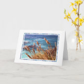 Carte de voeux Ocean Blues (Fleur jaune)
